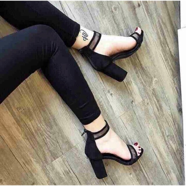 Giày cao gót 7p quai lưới