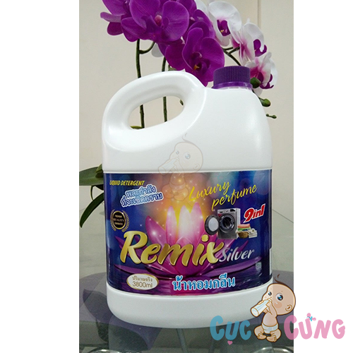 [HCM]Nước giặt quần áo Remix Siver 3800ml (3.8 lít)
