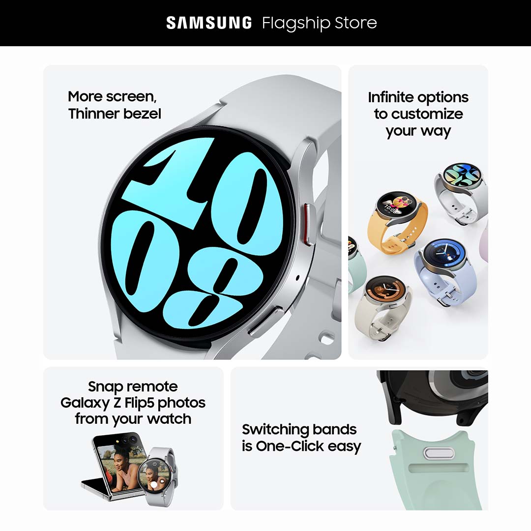 Đồng hồ Samsung Galaxy Watch 6 44mm, Đ.hồ thông minh theo dõi sức khỏe, màn hình 44mm