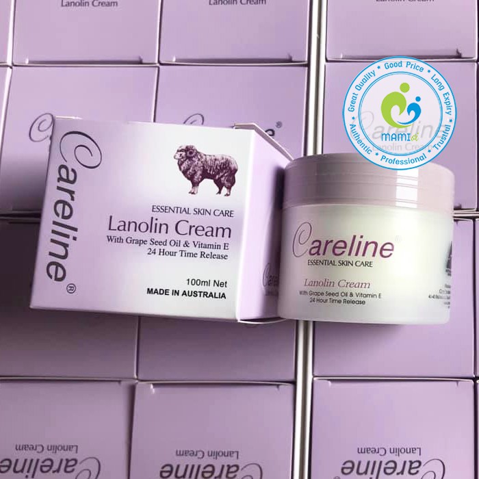 Kem dưỡng da (100ml) mỡ cừu (tím), nhau thai cừu (cam) cho mọi lứa tuổi Careline Lanolin/Placenta Cream, Úc