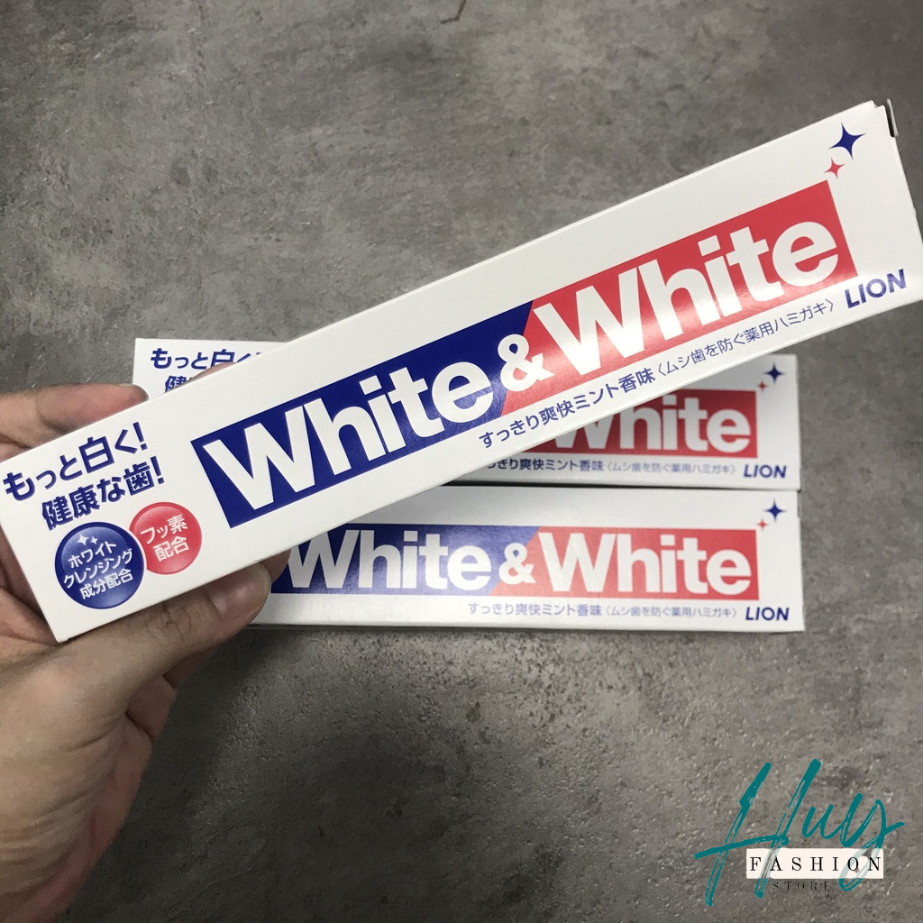 Toothpaste whitening teeth lion Japanese White & White 150g
