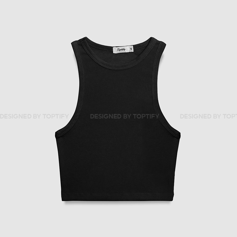 Áo croptop nữ body sát nách TOPTIFY kiểu cổ tròn basic sát nách Ruth Top AC82