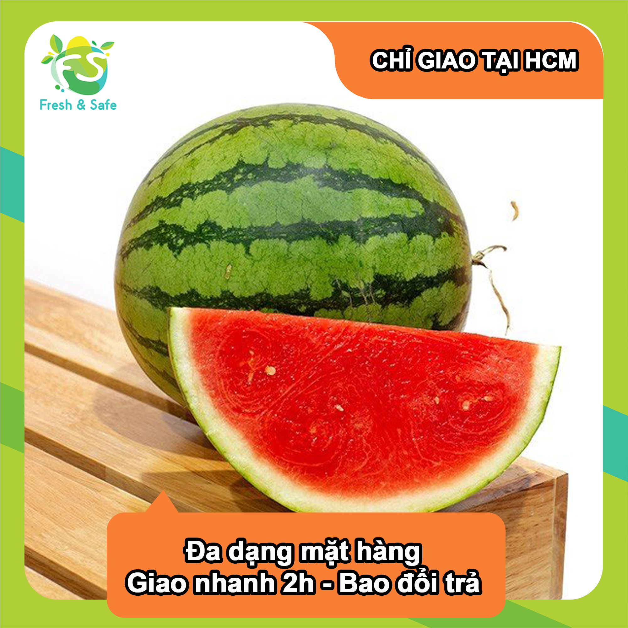 [Chỉ Giao HCM] Dưa Hấu Không Hạt - trái 3.5kg