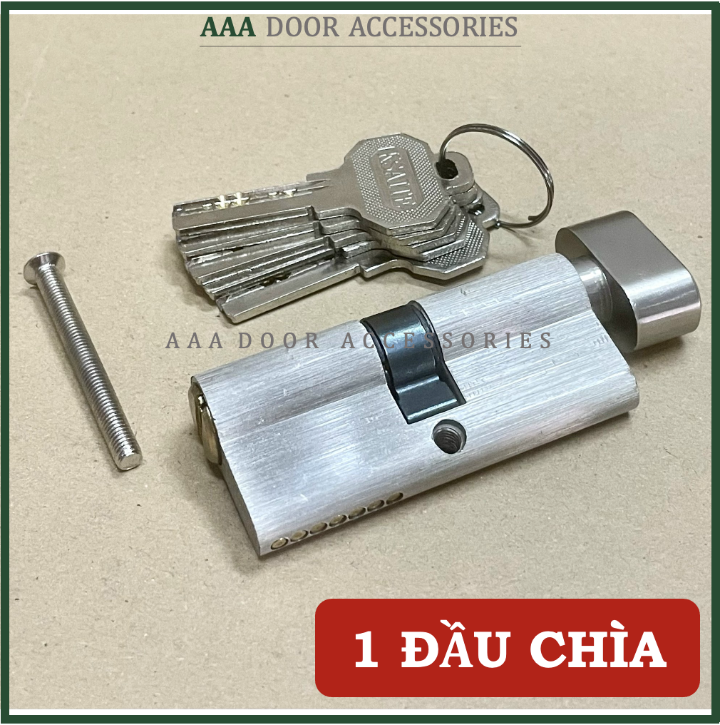 Lõi ruột khoá cửa đi hệ 1000 (Tim khoá hệ 1000) 7F (2 Bên chìa - Bên vặn bên chìa)