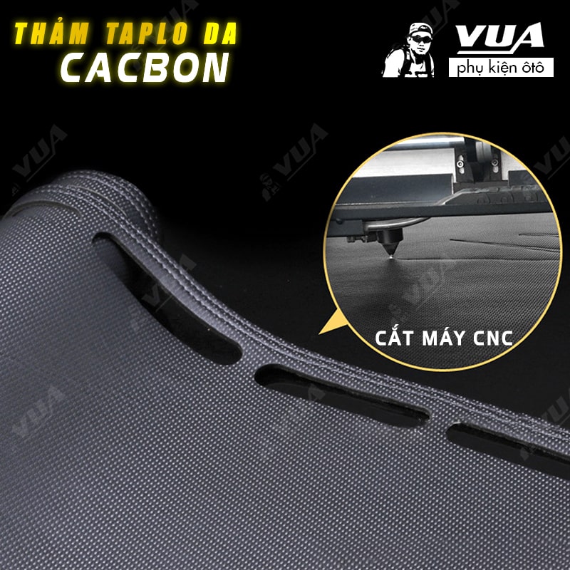Thảm Taplo Da Vân Các Bon Loại Dày 2 Đường Chỉ ( xe Fordtuner 2016 - 2019)