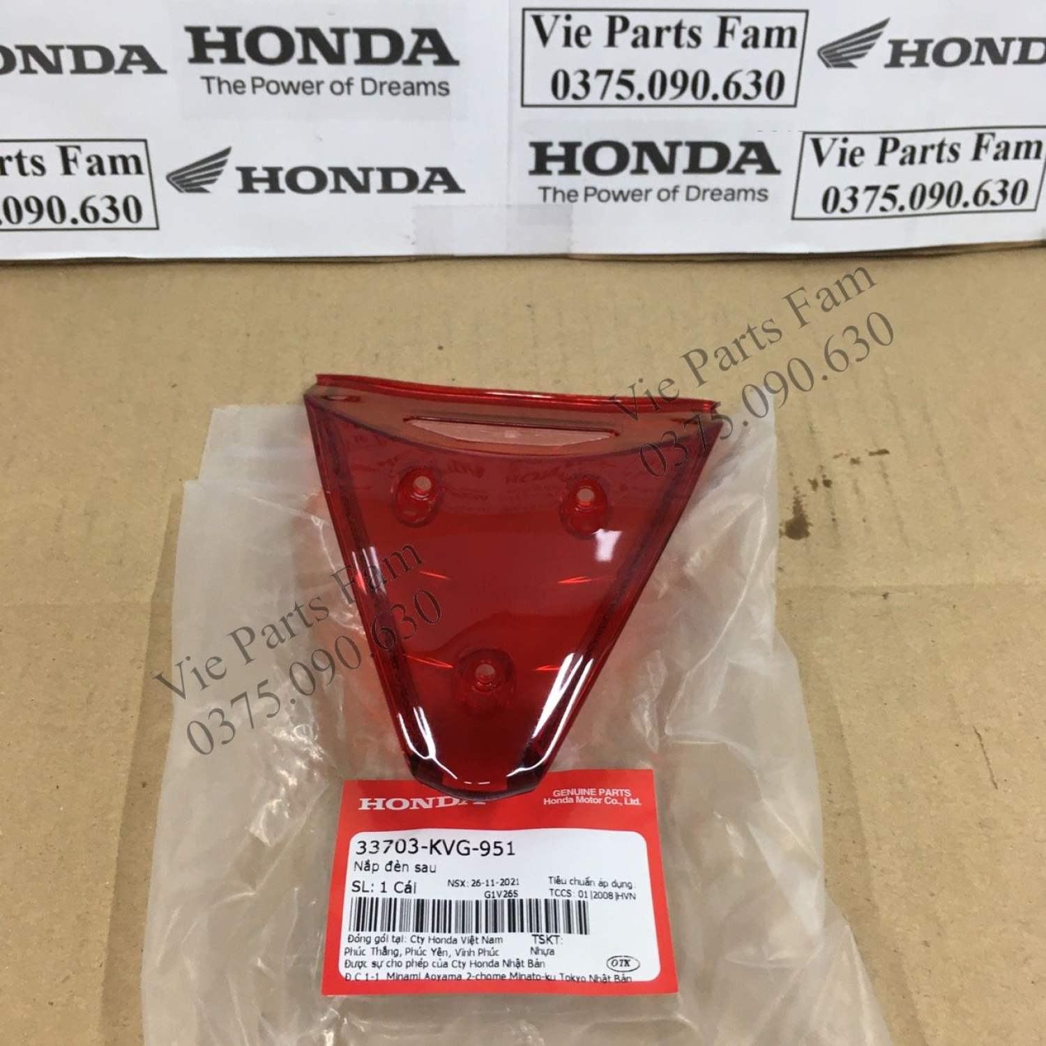 Nắp chụp đèn hậu air blade 110 đời đầu, ab 110 đời đầu , hàng din honda mới 10led0%