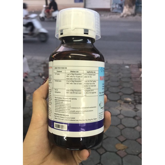 Thuốc diệt muỗi nhập khẩu Anh Quốc MAP PERMETHRIN 50EC - chai 500ml .
