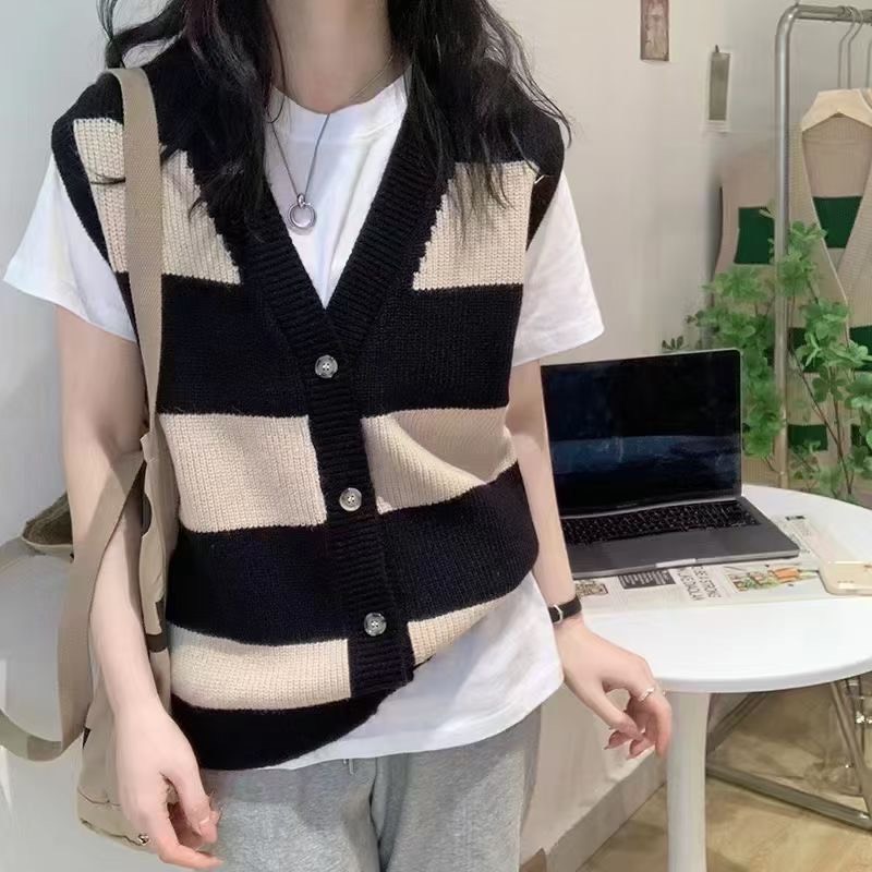 Áo len gile nữ, kiểu dáng Hàn Quốc ( không kèm áo trong)
