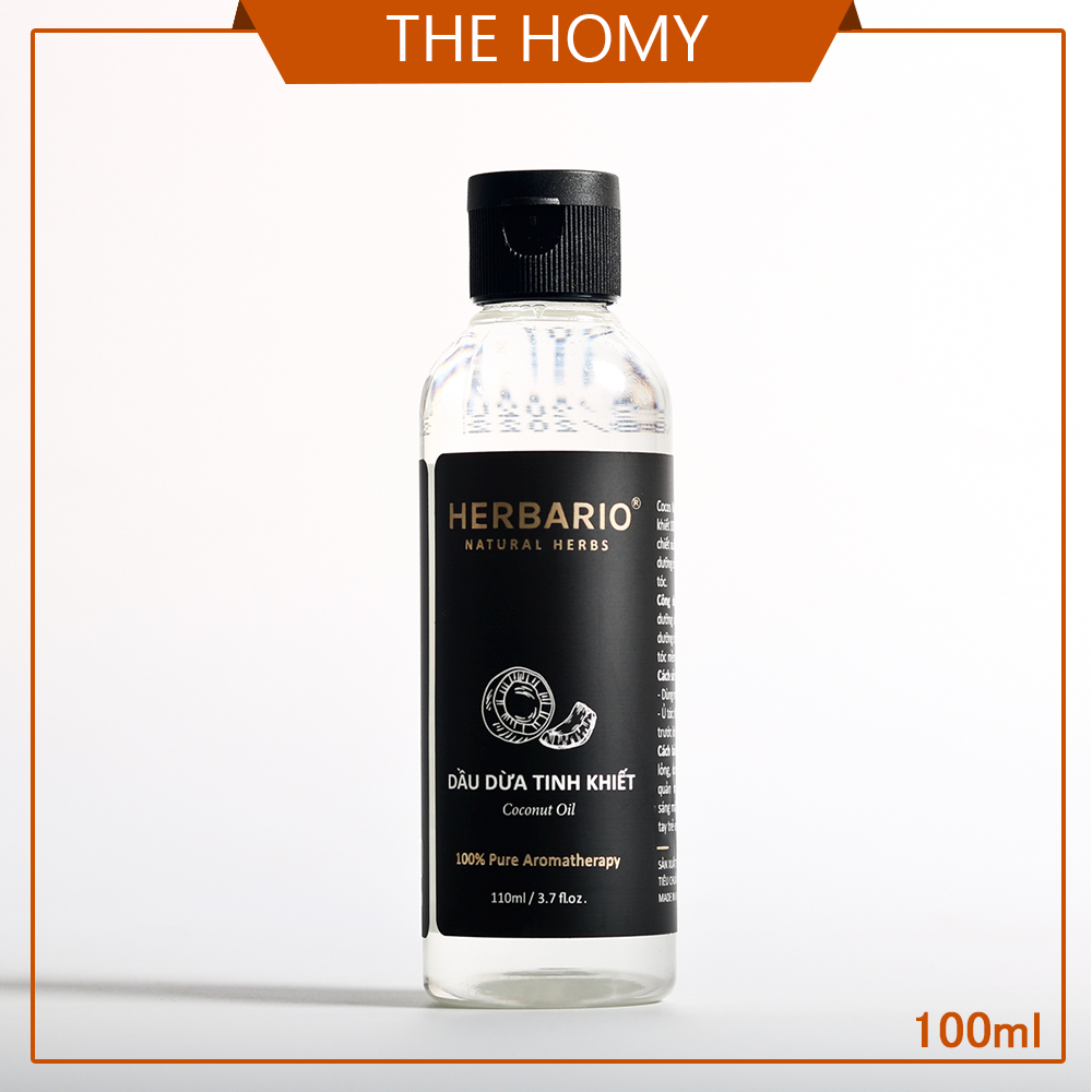 [HCM]Dầu dừa extra nguyên chất ép lạnh dầu dừa làm đẹp Herbario 110ml tốt cho da và tóc