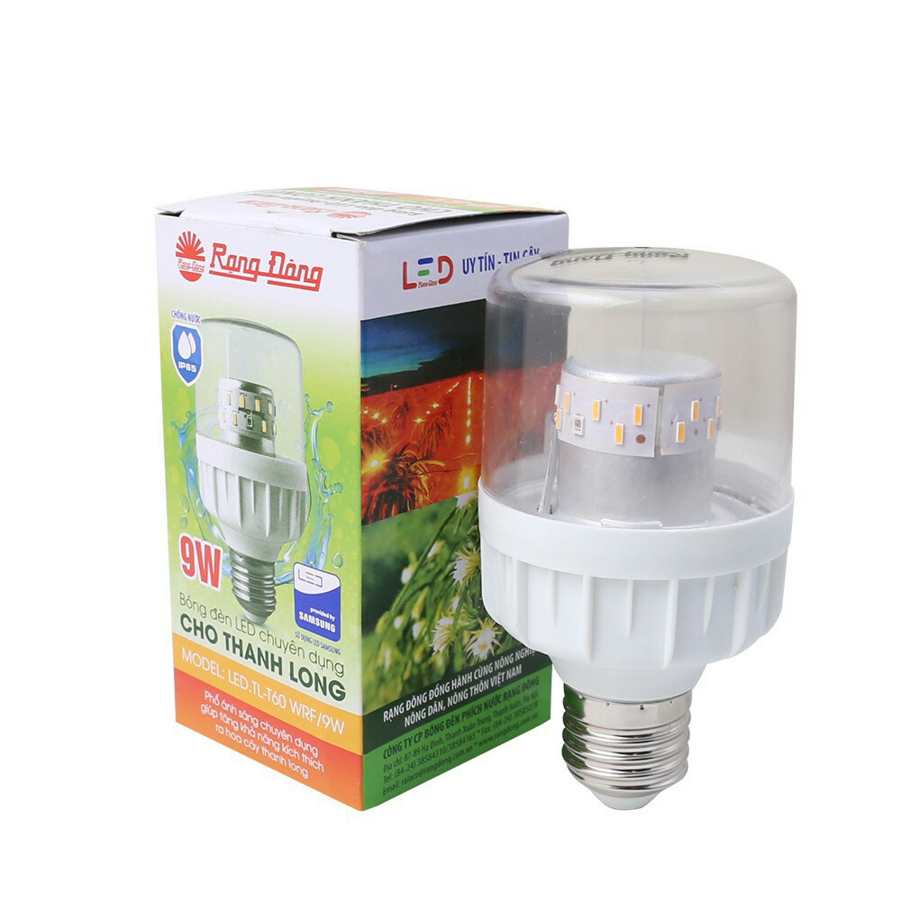 Bóng đèn xông thanh long 9w Rạng đông chính hãng chông đèn trái vụ hàng công ty