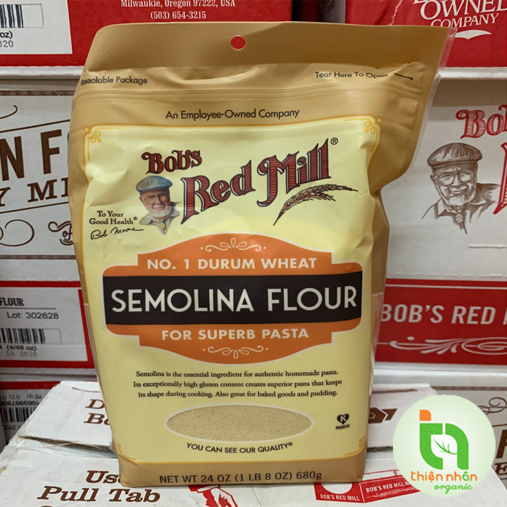 Bột mì semolina ( non-GMO) Bob's Red Mill 680gr - Whole Semolina Flour