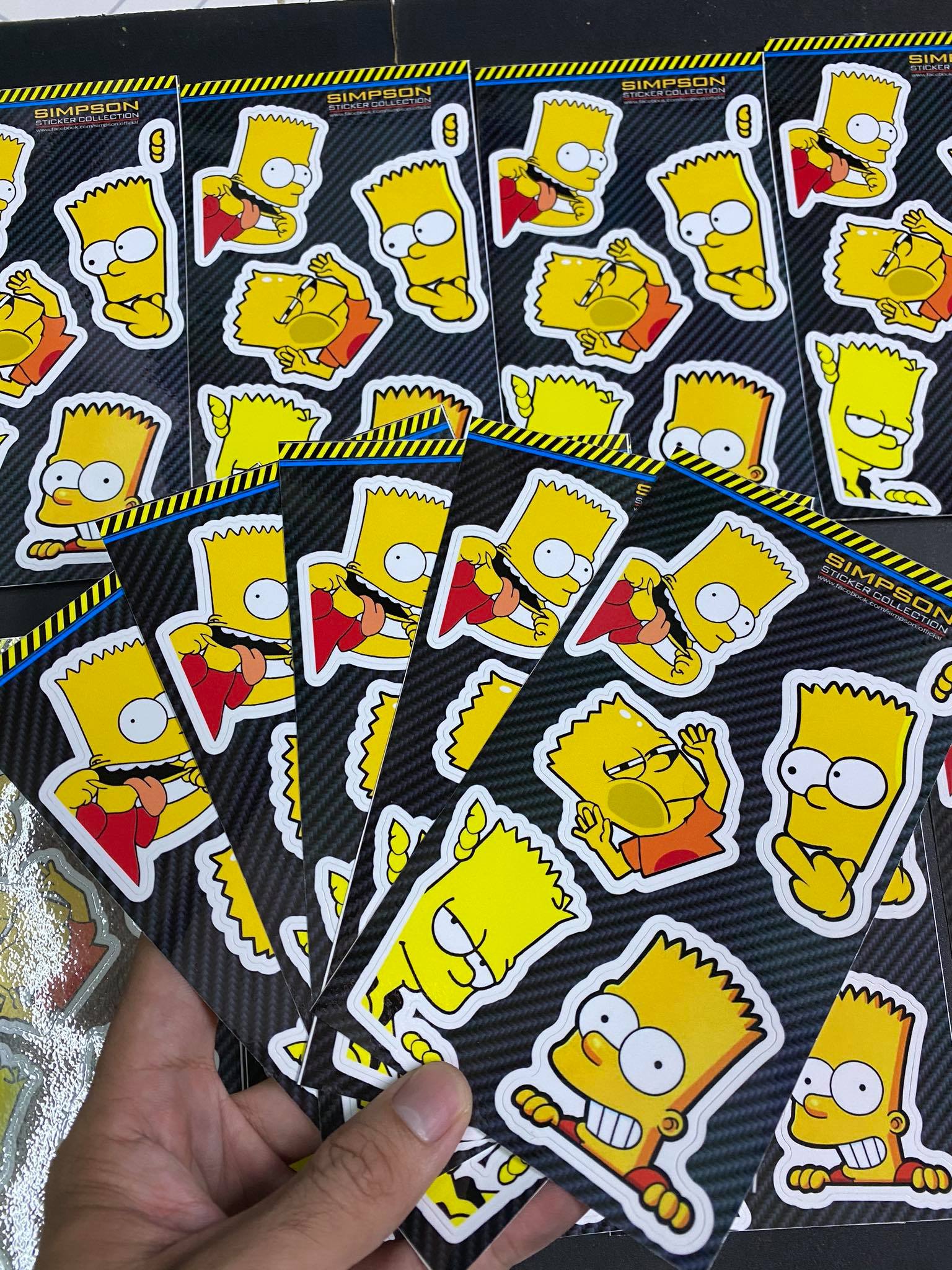 [HCM]STIKER TẤM CHỮ NHẬT SIMPSON HÁ MIỆNG