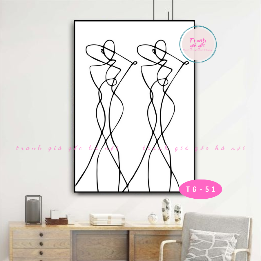 Tranh tối giản decor phong cách Bắc Âu in canvas có khung và đinh treo hàng loại một đủ size 20x30cm 30x40cm 40x55cm 50x70cm 60x80