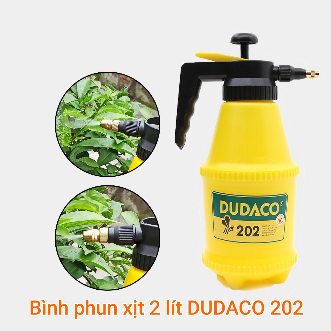 Bình xịt phun sương, bình tưới nước 2l DUDACO TẶNG lá gió dự phòng