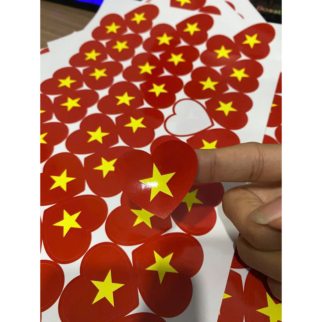 Tem Cờ Việt Nam Decal Bộ 56 tem sticker cờ tổ quốc Việt Nam dán má ...