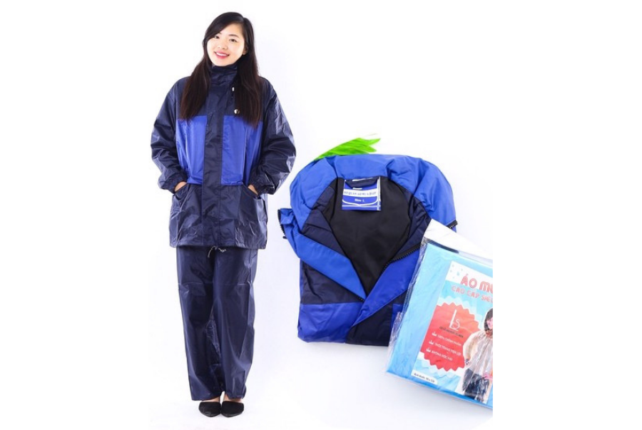ÁO MƯA BỘ VẢI DÙ 2 LỚP CAO CẤP ĐỦ SIZE