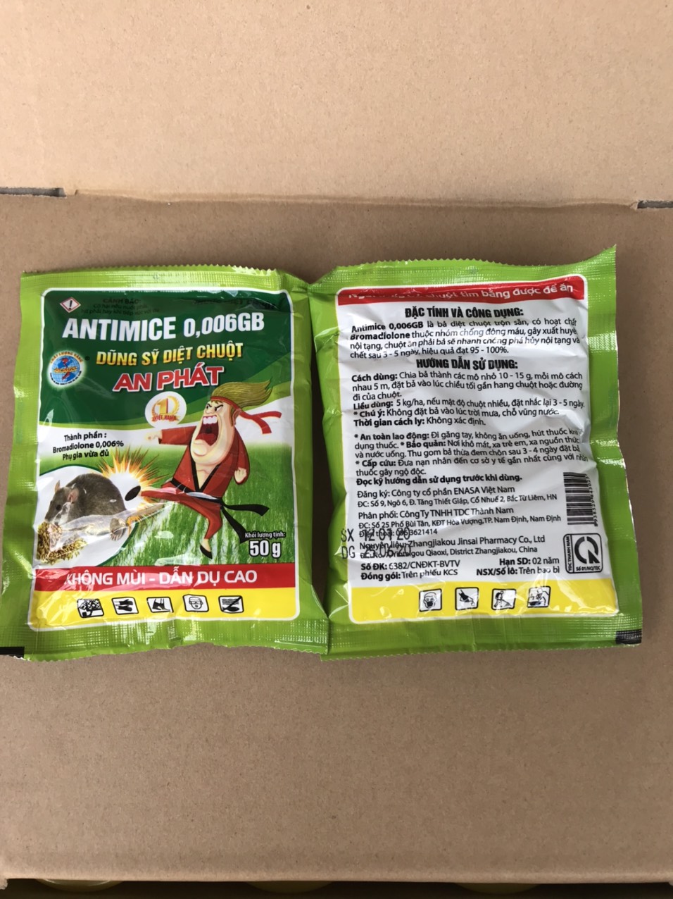 Bả thóc diệt chuột  2 gói 50gam