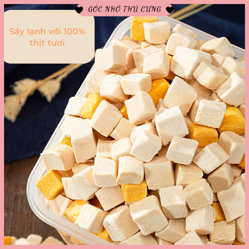 [500gr] Thức ăn sấy khô cho chó mèo (Túi thức ăn đông khô hỗn hợp cho thú cưng)