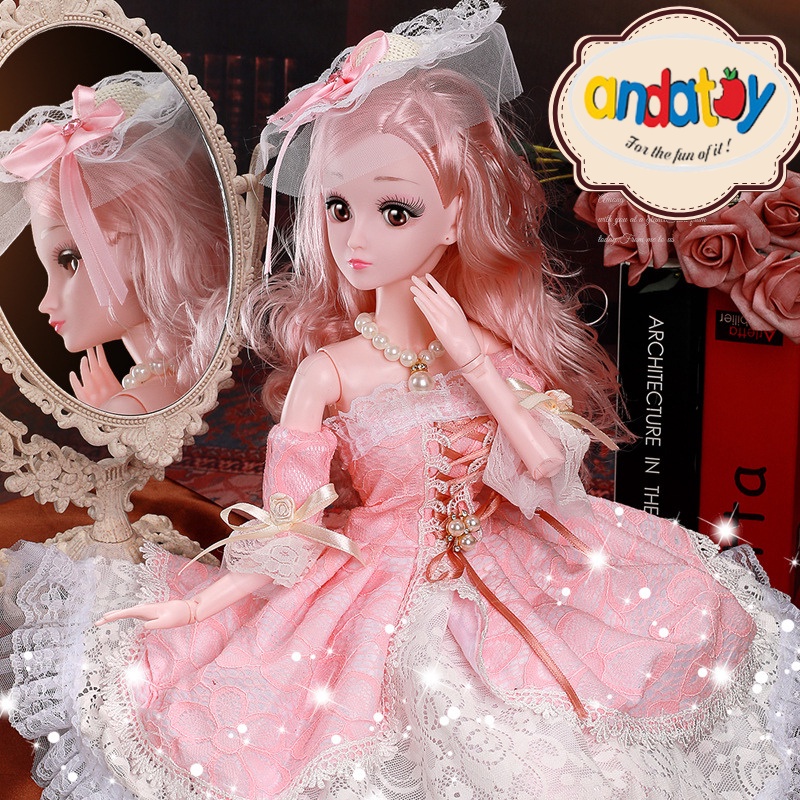 Búp bê cho bé gái 60cm có khớp búp bê barbie công chúa Elsa Bạch Tuyết có phát nhạc xinh đẹp đồ chơi ANDATOY
