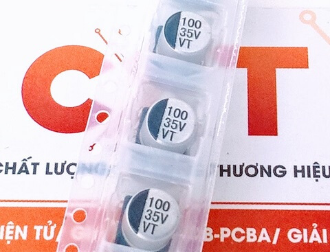 Tụ nhôm 100uf 35v 6.3x7.7mm