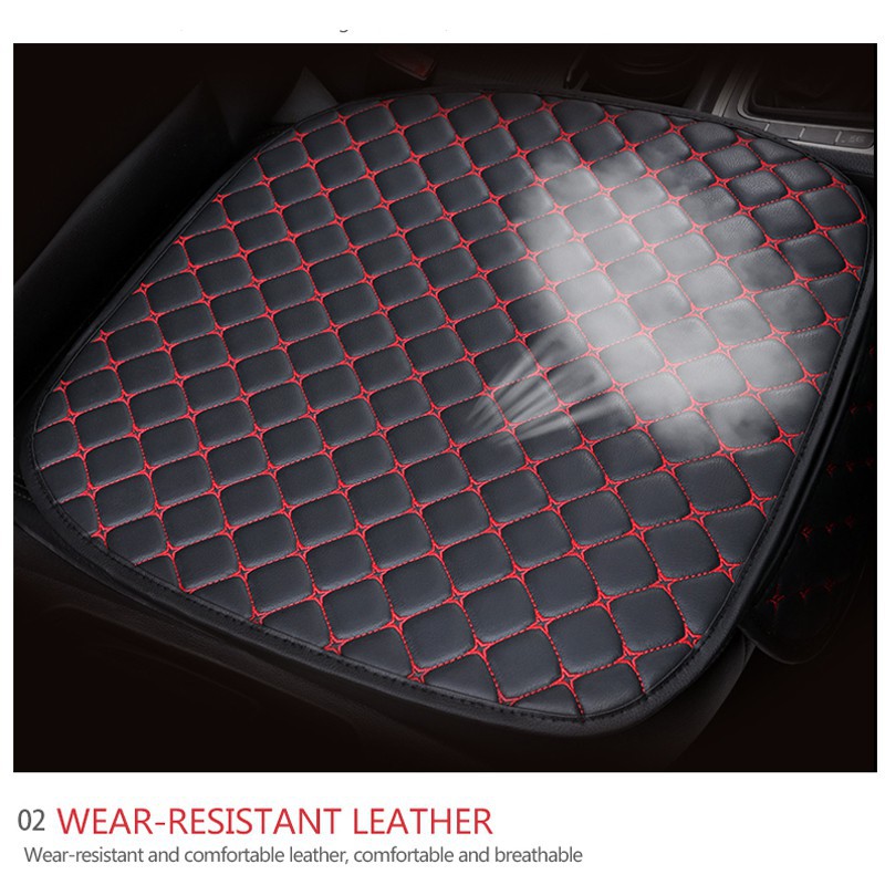 Ghế Ngồi Xe Hơi PU Leather Thoáng Khí Chống Trượt Đệm Trước Và Sau Ghế Ngồi Ô Tô Bảo Vệ