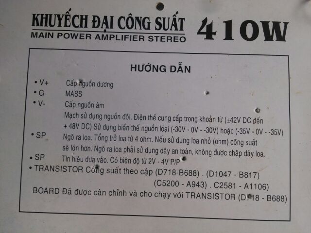Mạch công suất 12 sò 16 sò 410w , 480w ,720 w