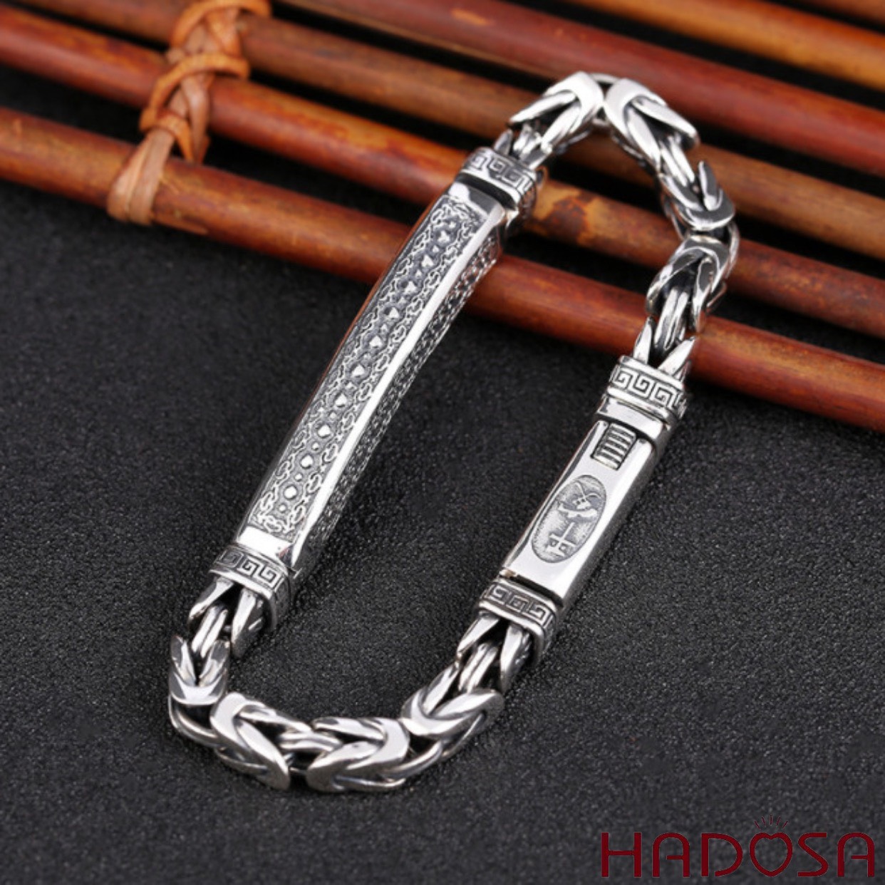 [HCMC] men's premium silver bracelet 18cm x 5mm