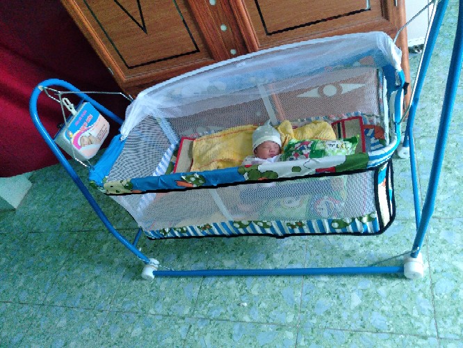 Nôi điện QUANG HƯNG tặng 2 dây coroa( sản phẩm gồm 1 võng và 1 nôi điện cho bé )