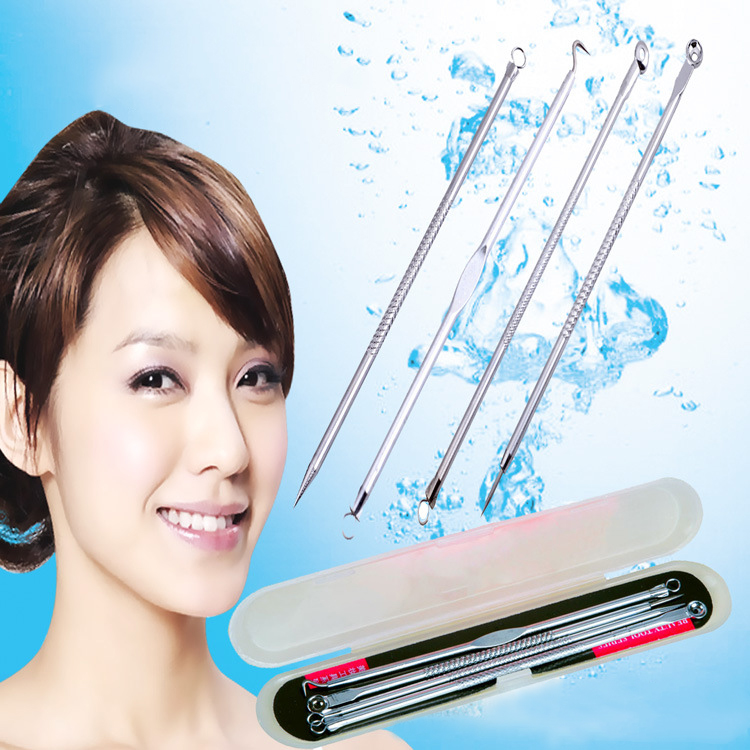 Bộ 4 Que Nặn Mụn Trứng Cá, Mụn Đầu Đen Chăm Sóc Cá Nhân (Full Box)