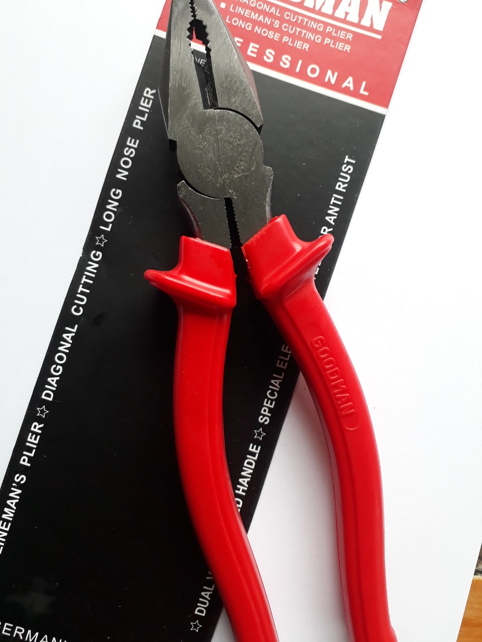 Kìm điện Goodman cán đỏ 6,7,8 INCH