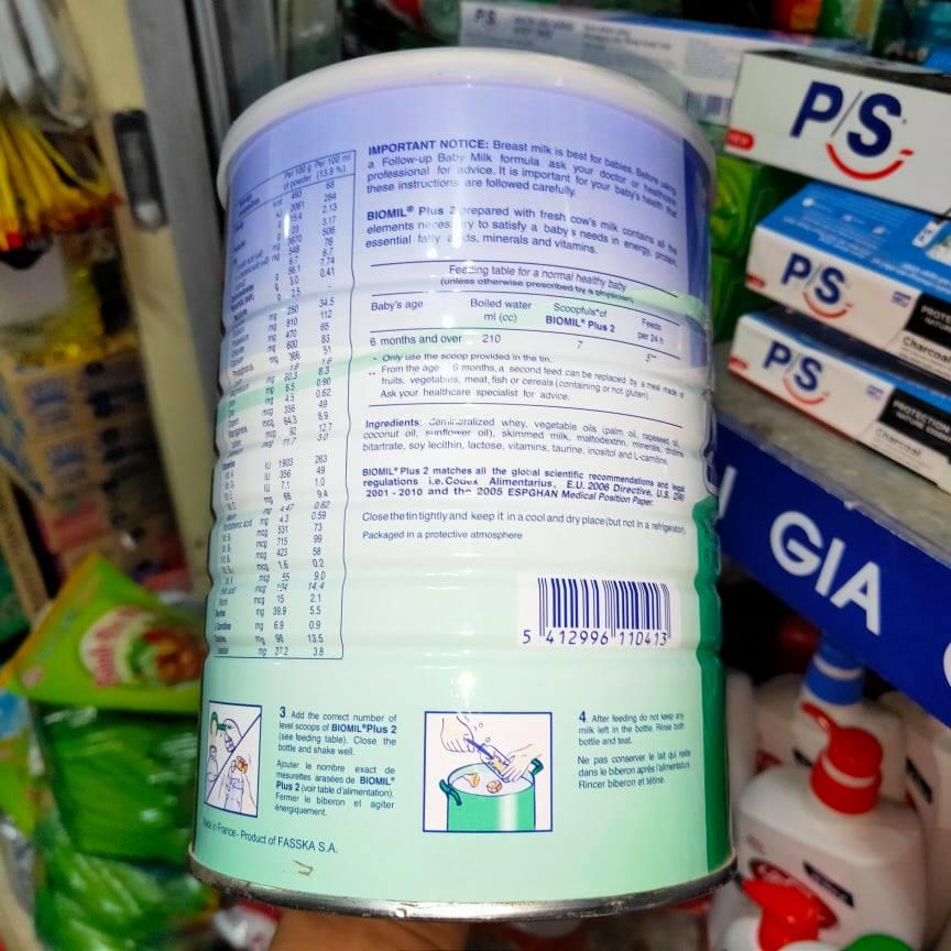 Sữa Biomil Plus số 2 - 800g bé 6-12 tháng