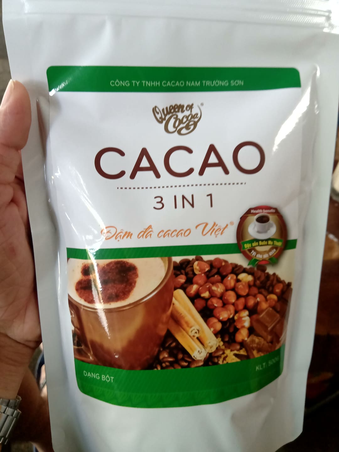 Bột cacao sữa hòa tan 3 trong 1 nam trường sơn (ĐẶC SẢN BUÔN MÊ ThUỘT)