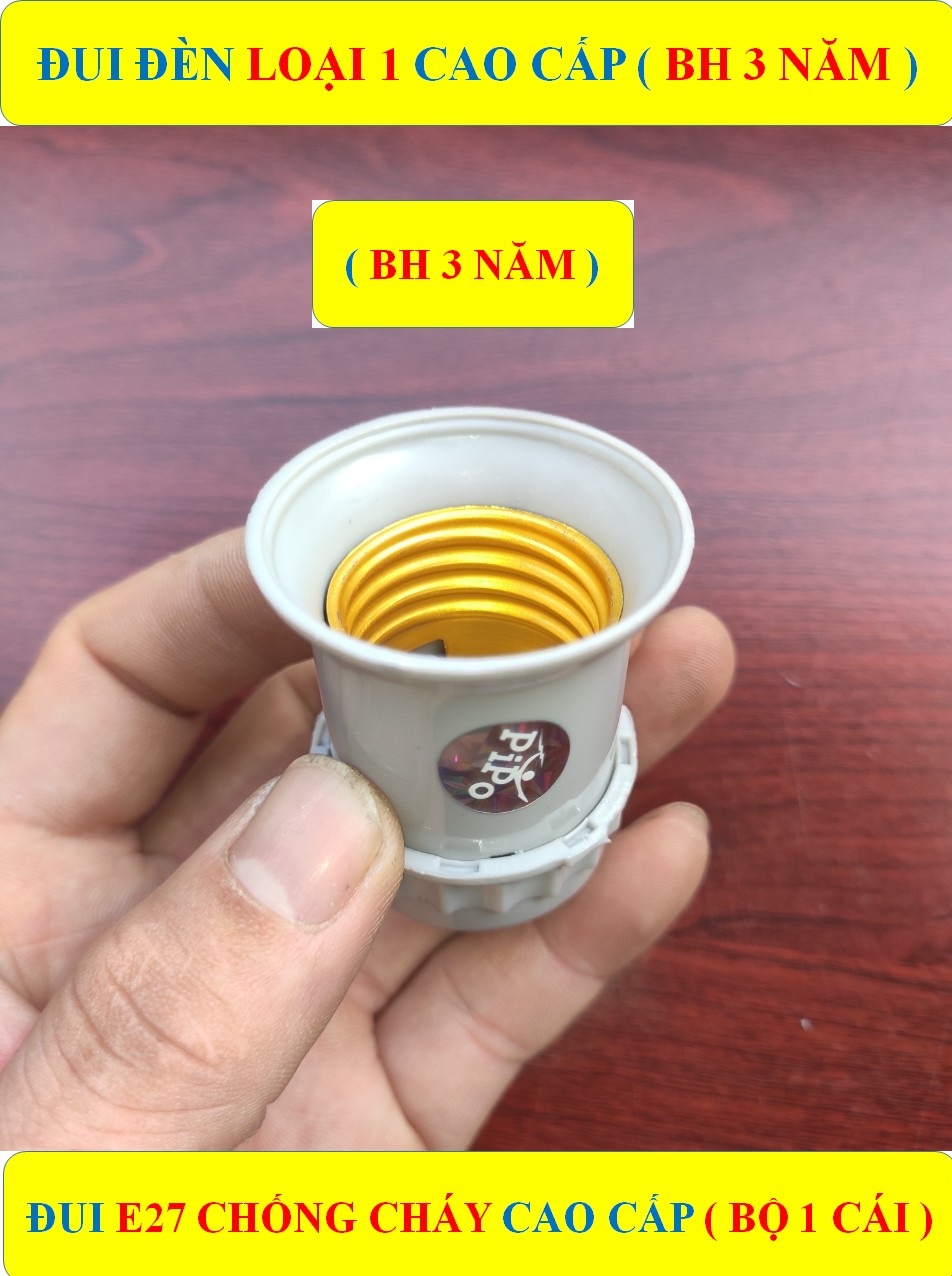 Đui xoáy treo E27 CHỐNG CHÁY LOẠI 1 (BH 3 NĂM) cao cấp (bộ 1 sản phẩm)