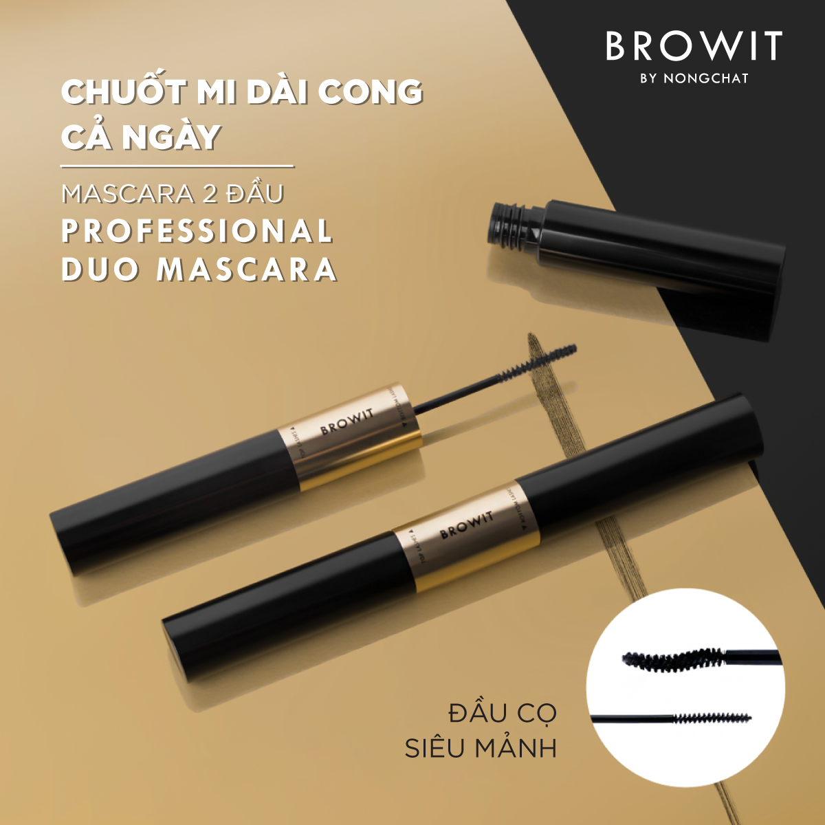 (HOT)Mascara 2 đầu Browit NongChat Professional Duo Mascara