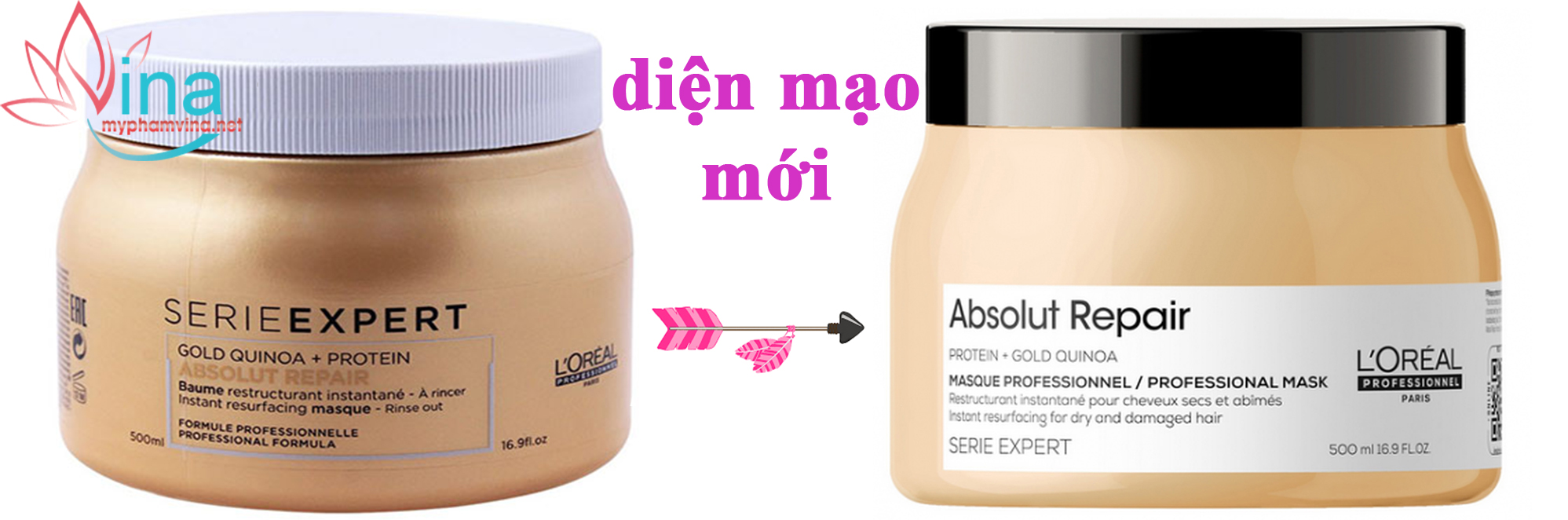 HẤP DẦU LOREAL ABSOLUTE REPAIR LIPIDIUM 500ML - PHỤC HỒI HƯ TỔN