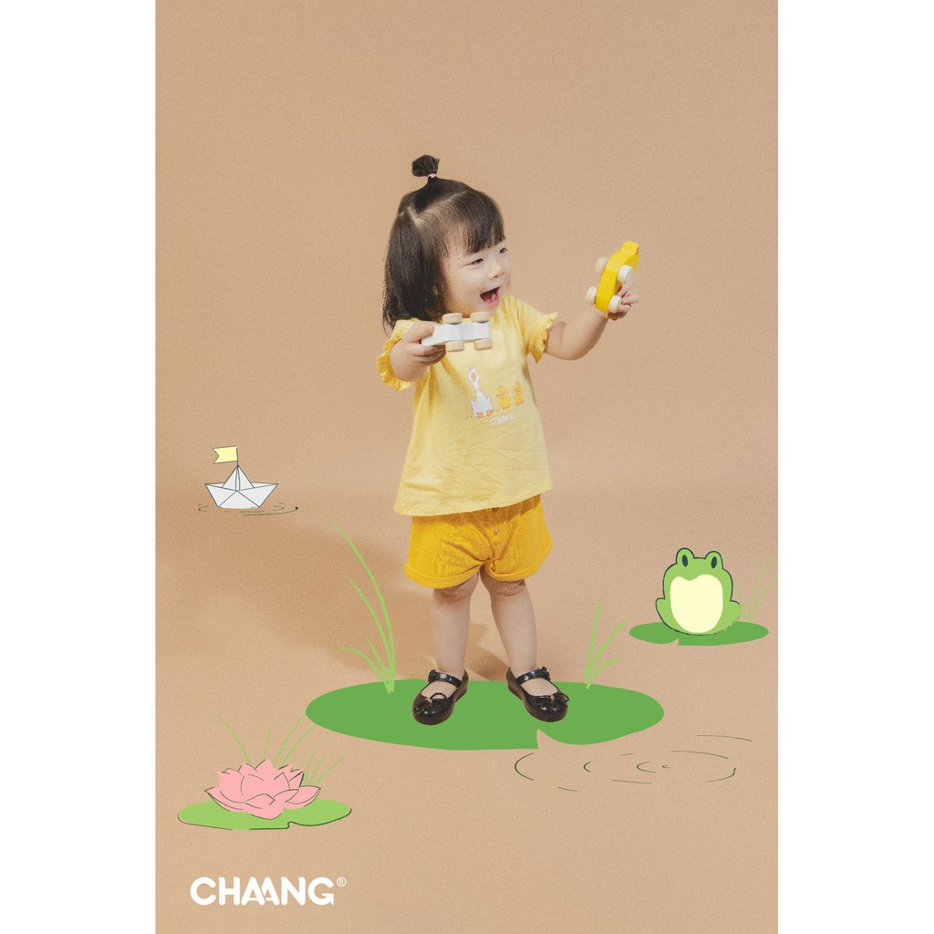 Áo Cộc Cho Bé Lake Vàng Chaang