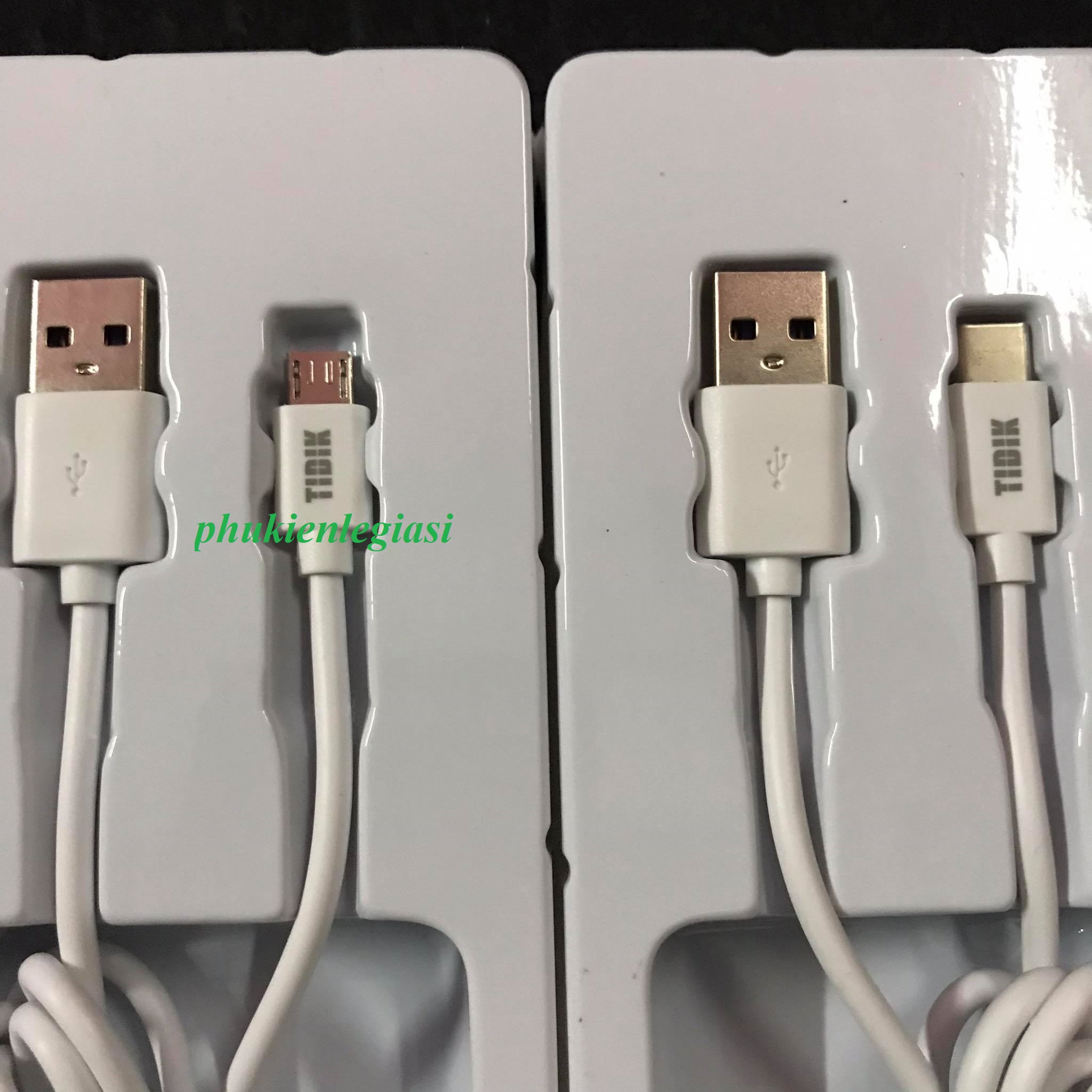 Cáp sạc Micro usb, Type C hiệu Tidik mã trơn