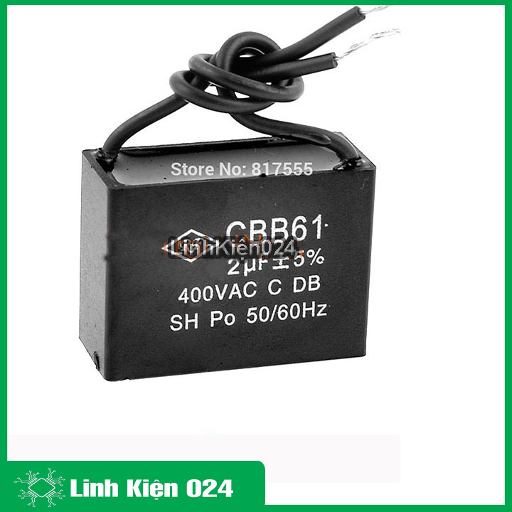 Tụ quạt 2uf 400vac 50/60hz