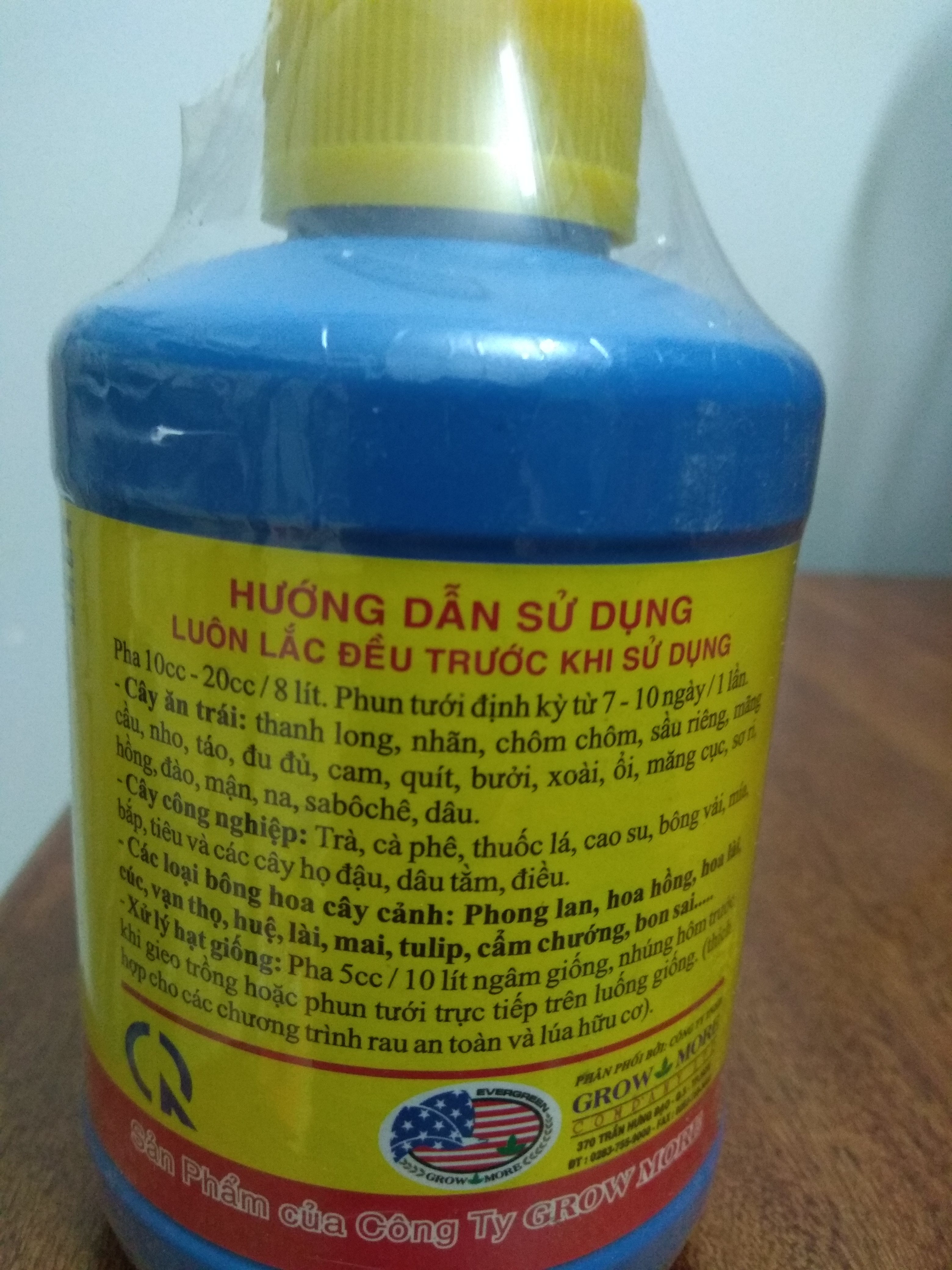 Phân bón lá B1 Grow more - chai 235 ml
