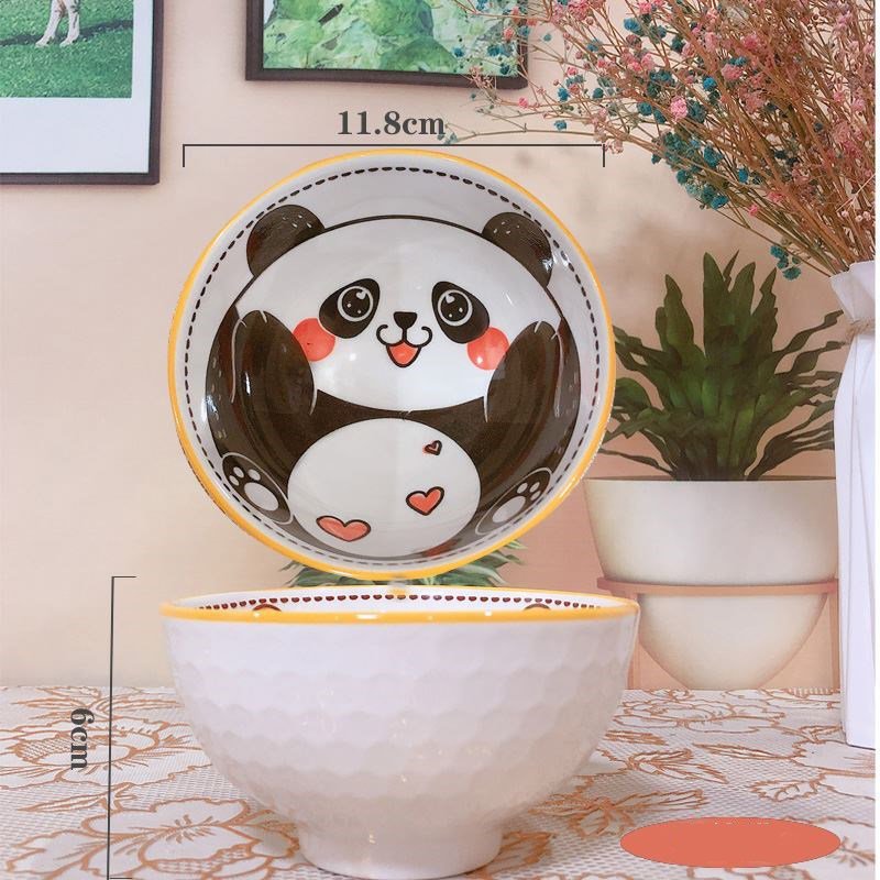 Bộ 6 bát cơm hình thú kèm 6 đôi đũa thổ cẩm