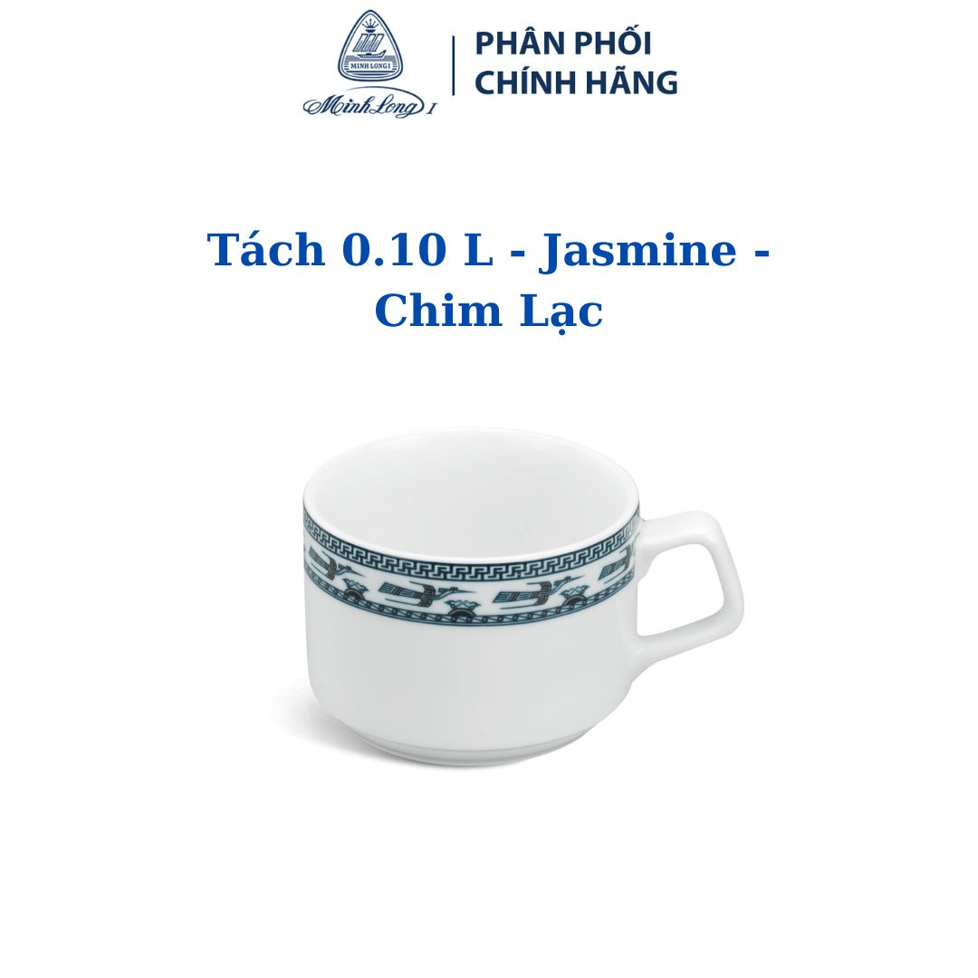 Bộ 5 tách 0.10 l – jasmine – chim lạc - gốm sứ cao cấp minh long 1