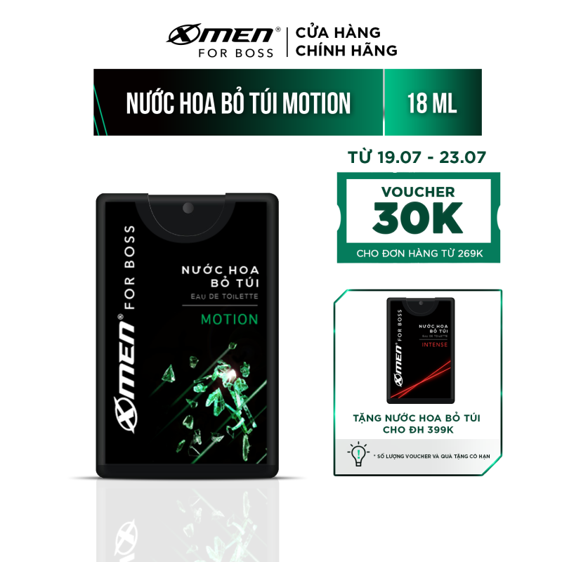 Nước hoa bỏ túi Xmen for Boss Motion 18ml