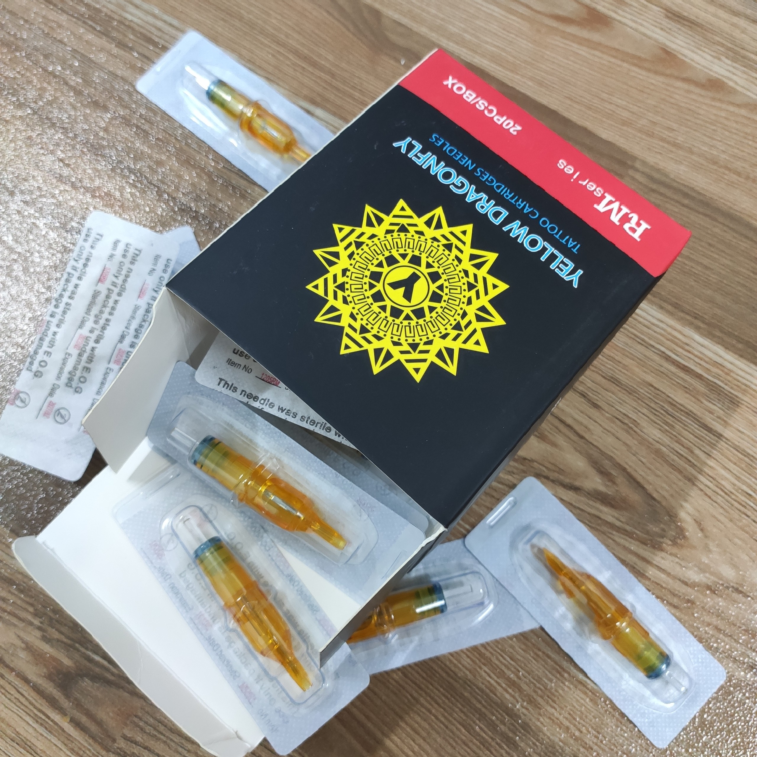 Kim xăm Pen 15RM đánh bóng Yellow Dragonfly