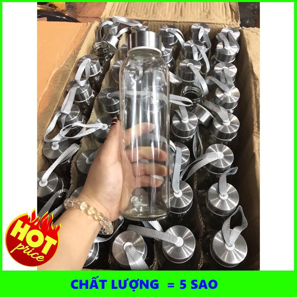 [HCM]Chai Thủy Tinh Detox Có Dây Xách 300Ml