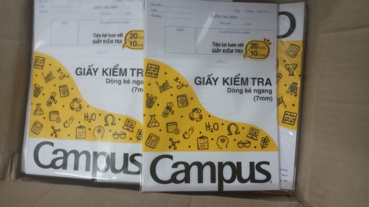 1 túi giấy kiểm tra campus kẻ ngang