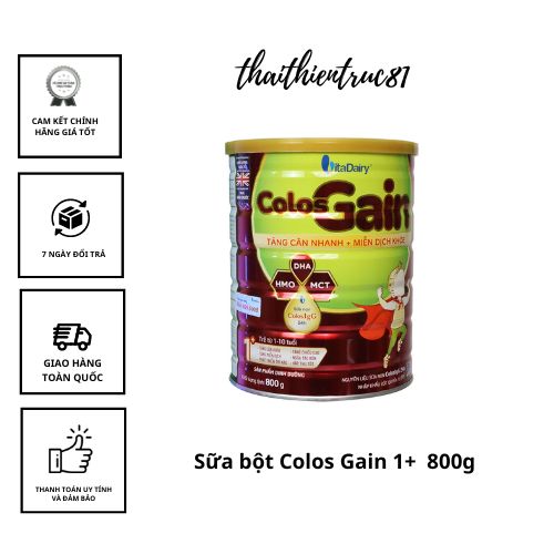 [ HOÀN TIỀN 10% ]Sữa bột Colos Gain 1+ Vitadairy 800g (Date Mới)