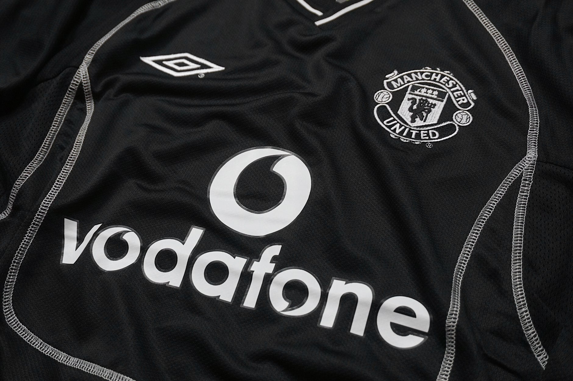 [HCM]Áo Đấu M.U Umbro Vodafone Tay Dài Đen