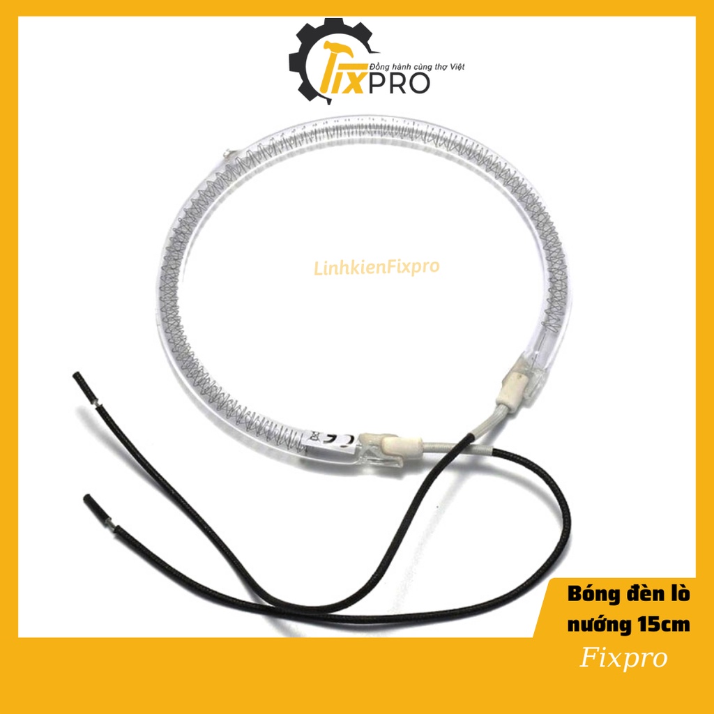 Bóng đèn thủy tinh lò nướng sợi Cacbon Halogen lò nướng thủy tinh 1200W 1400W đường kính 15cm