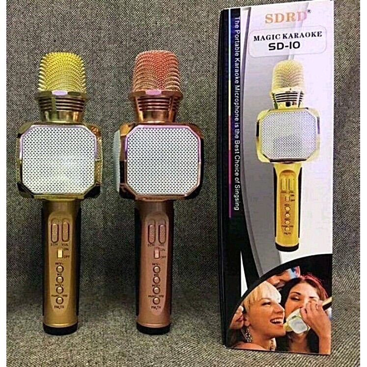 [FREESHIP MAX + MÃ GIẢM GIÁ] - Micro Karaoke Kiêm Loa Bluetooth Sd10 Chính Hãng