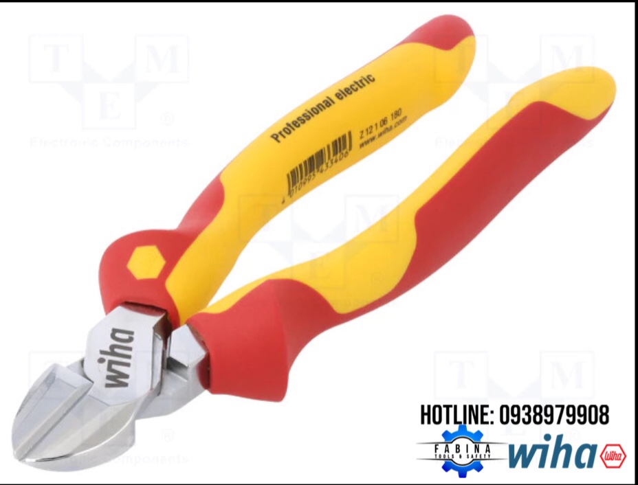 Kìm cắt 180mm cách điện 1000V Wiha 43340